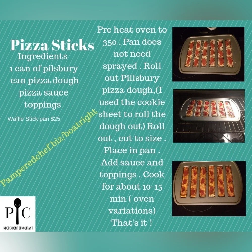 Pampered Chef Waffle Stick Pan 6 Cavity